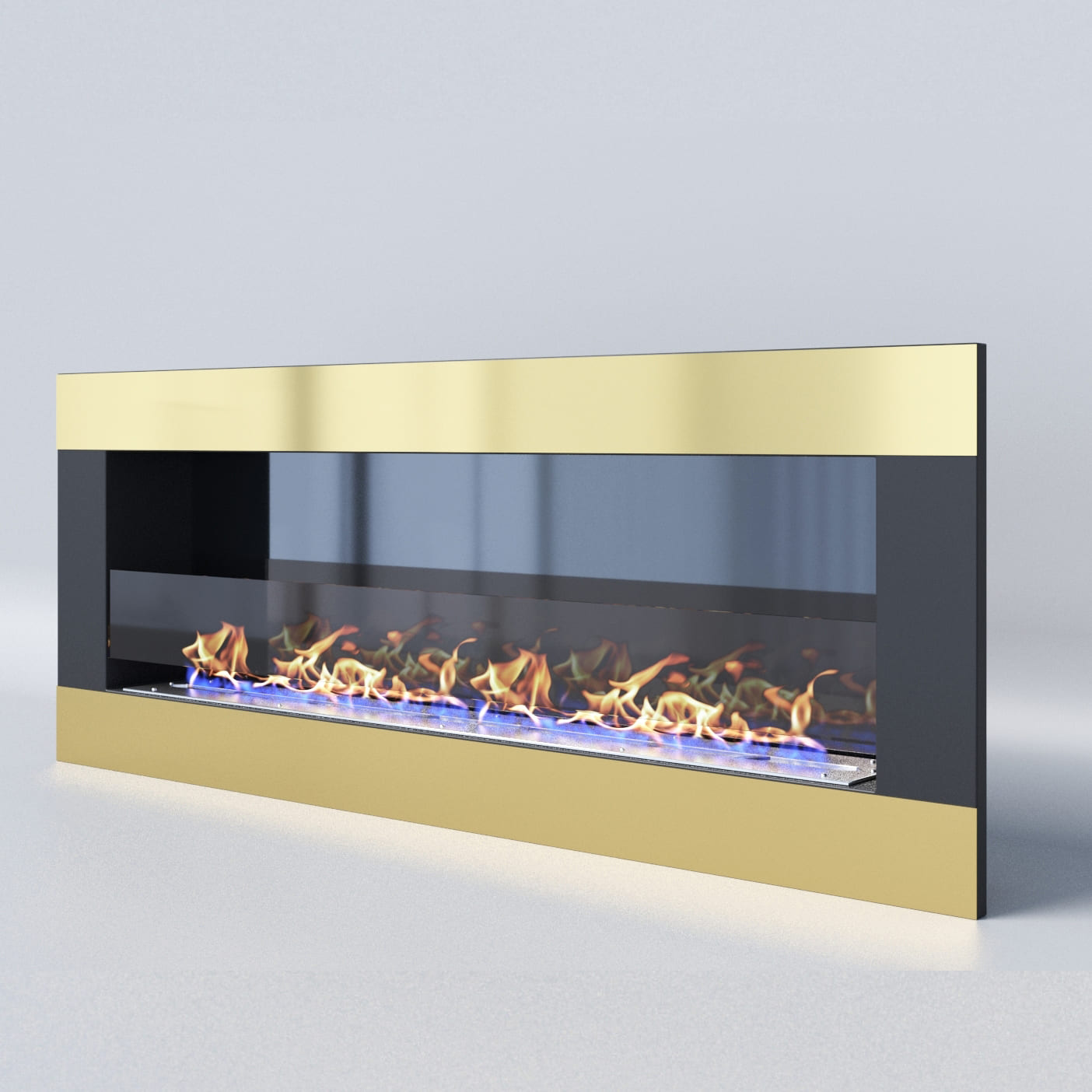 Биокамин "Русский огонь" Голд 1500V встраиваемый с защитным и декоративным стеклом по цене 62 150 руб.