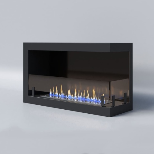 Биокамин "Русский огонь" Честер 700 угловой правый с защитным и декоративным стеклом