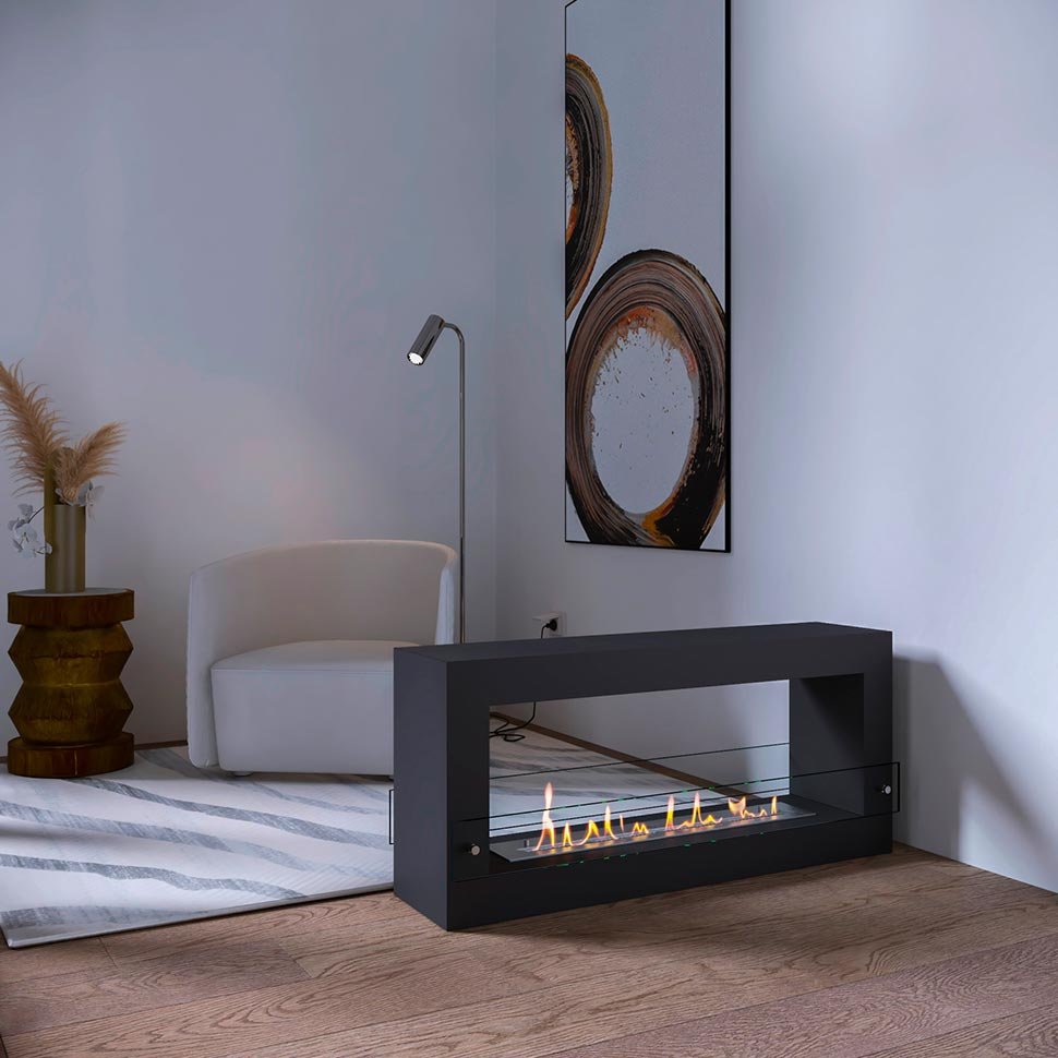 Биокамин SteelHeat FRAME ONE 1000 черный по цене 51 030 руб.