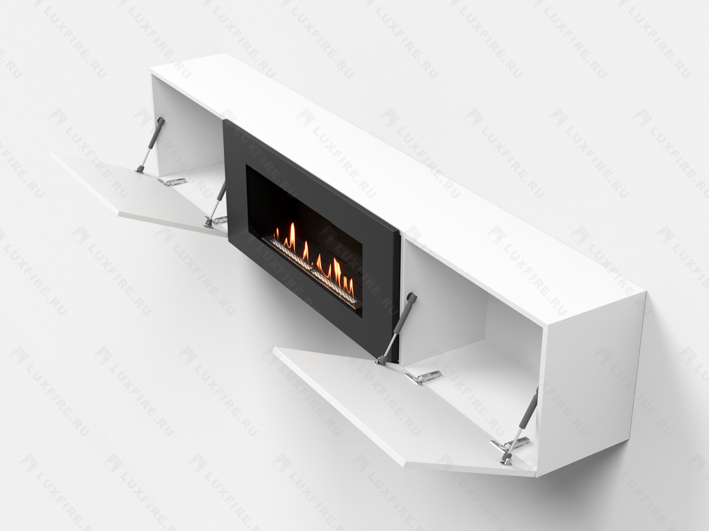 Тумба ТВ Lux Fire "Ладога" настенная 1800 матовая, белая с биокамином 900 Тумба ТВ Lux Fire "Ладога" настенная 1800 матовая, белая с биокамином 900 по цене 89 397 руб.