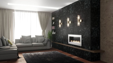 Биокамин "Русский огонь" Хай-тек 1100V встраиваемый с защитным стеклом по цене 39 250 руб.