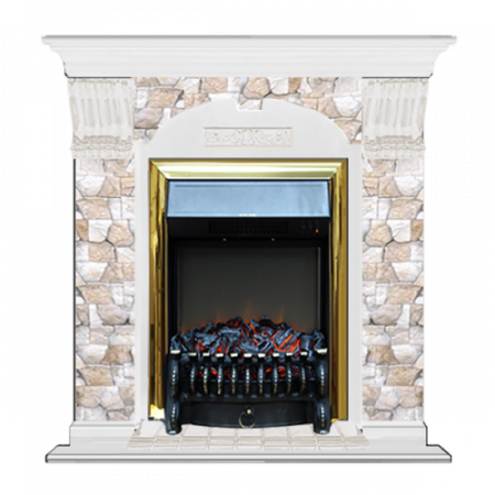 Арочный Арбат (белый)+Fobos Brass