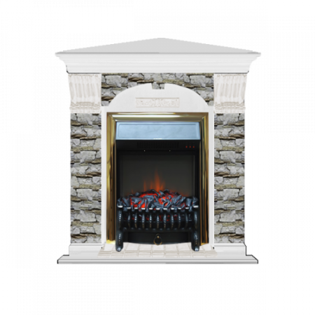 Арочный Алтай угловой (белый)+Fobos Brass